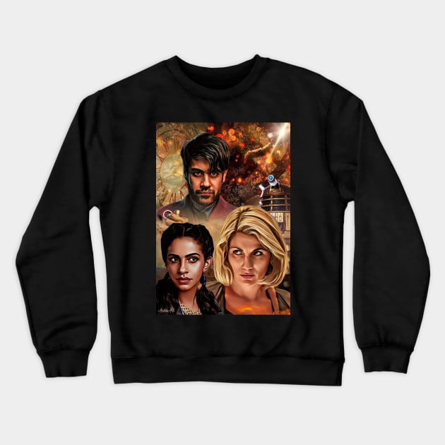 13th doctor / Final Battle Has Begun Crewneck Sweatshirt by AlisiaArt